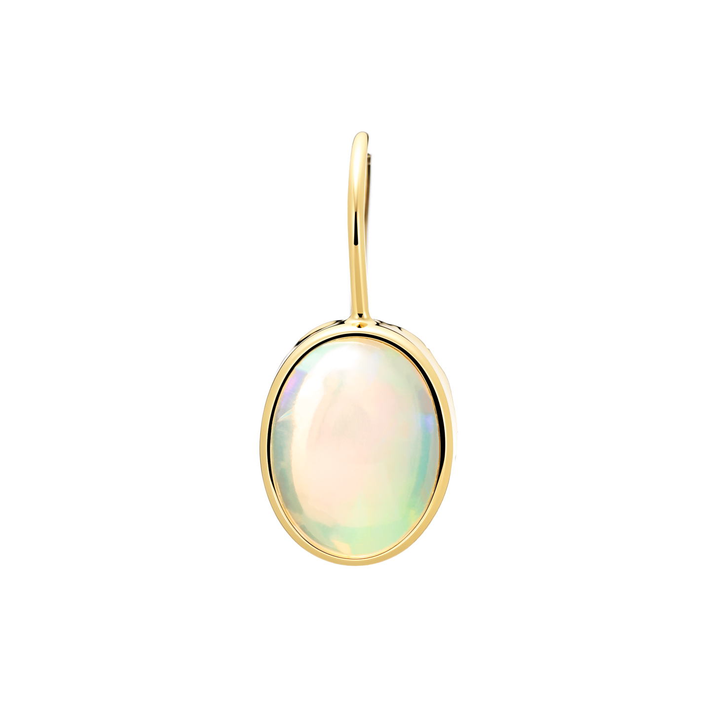 Natural Opal Lever-back Earrings 0.52ct 18K Gold | HOSHiKi