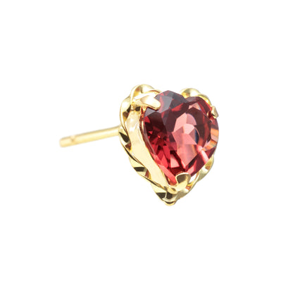 Natural Garnet Stud Earrings 0.7ct 18K Gold | HOSHiKi