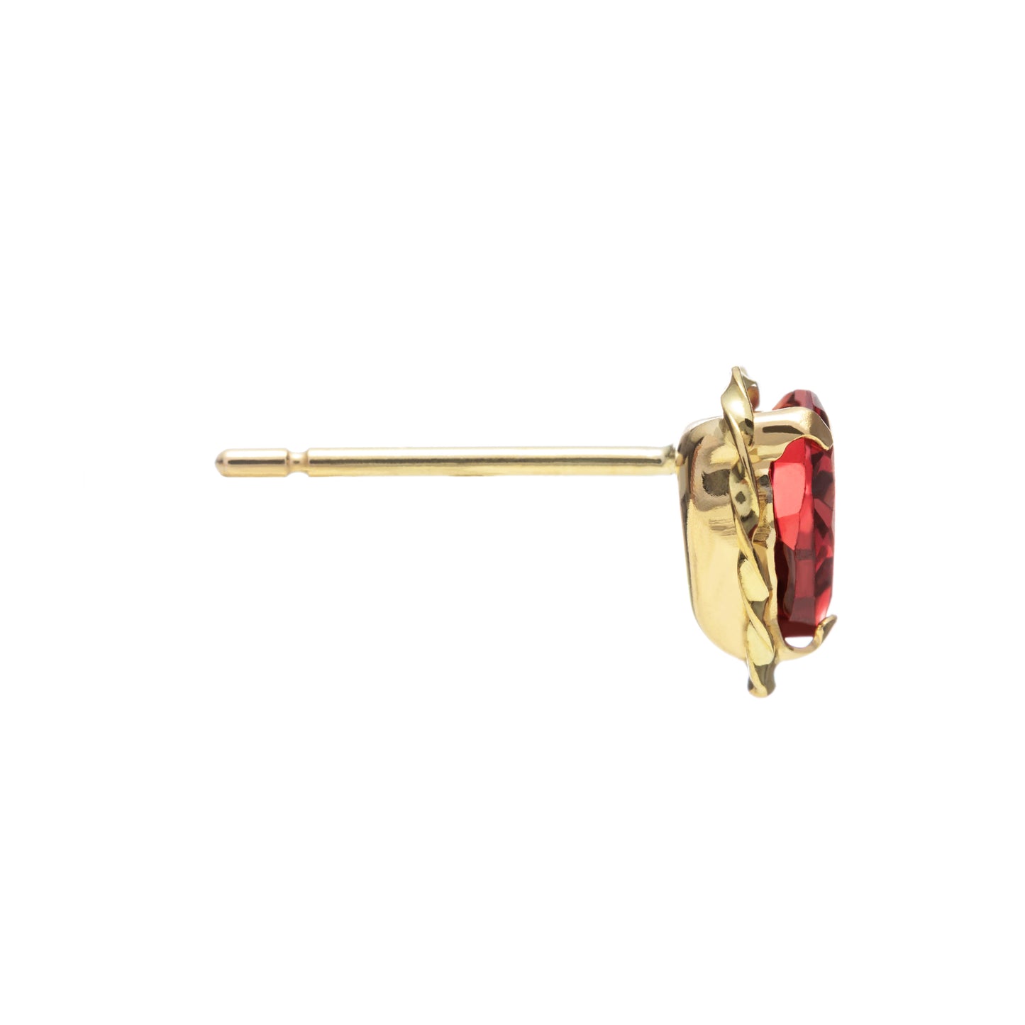 Natural Garnet Stud Earrings 0.7ct 18K Gold | HOSHiKi