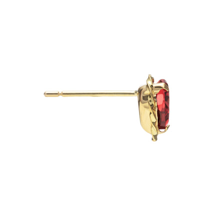 Natural Garnet Stud Earrings 0.7ct 18K Gold | HOSHiKi