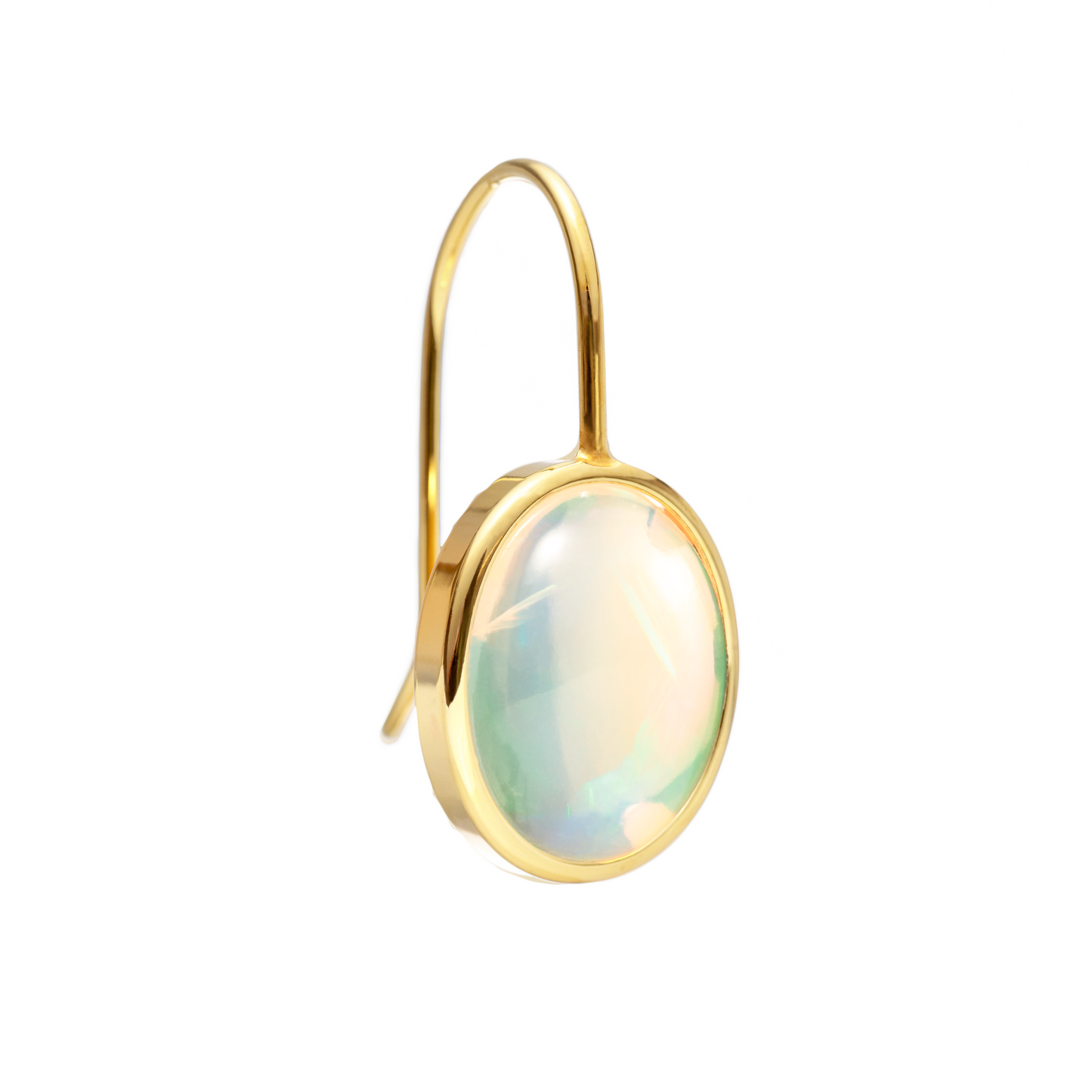 Natural Opal Lever-back Earrings 0.52ct 18K Gold | HOSHiKi