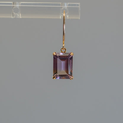 【甲府ジュエリー】K18 天然アメトリン フックピアス