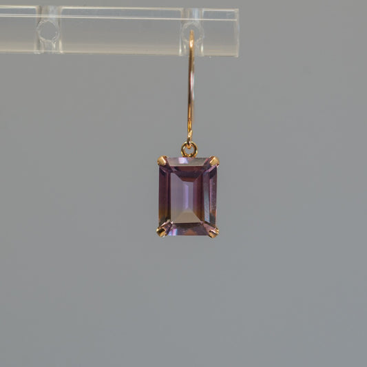 Kofu Artisan | K18 Ametrine Rectangle Hook Earring 'Hermes'
