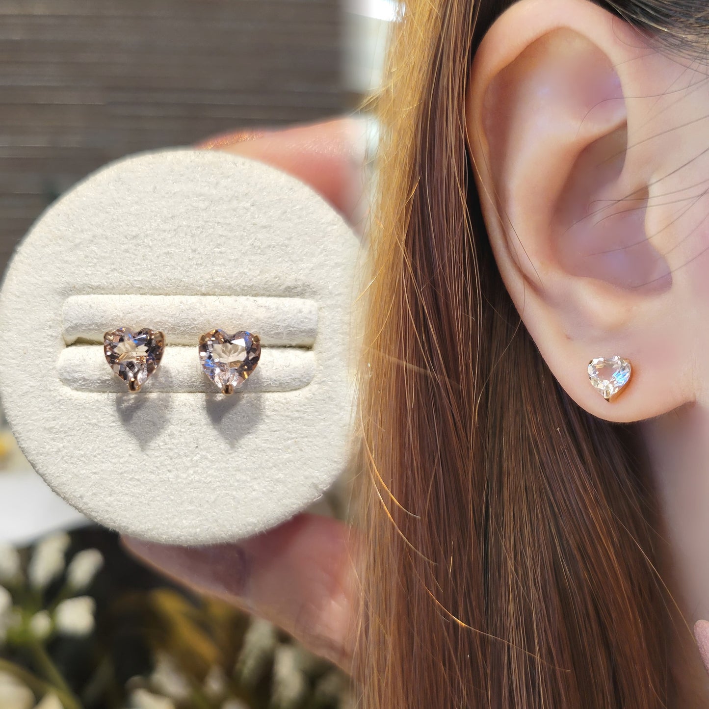 Morganite 1ct K18PG
